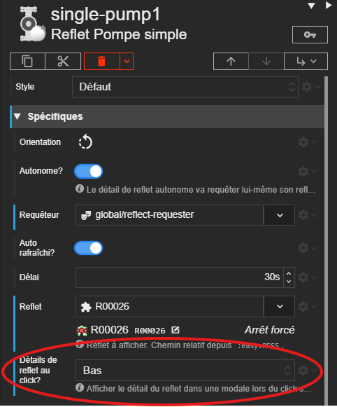 Propriété reflect simple pompe