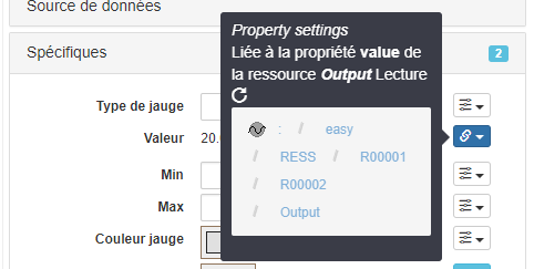 Tooltip liaison source de donnée