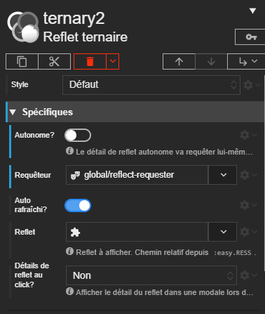Acteurs techniques avec reflet